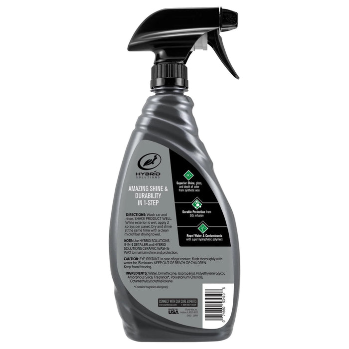 HYBRID SOLUTIONS ULTIMATE CAR CARE KIT: WASH & WAX, SPRAY COATING, DETAILER, WET WAX, AND FREE ODOR ELIMINATOR - Turtle Wax PK