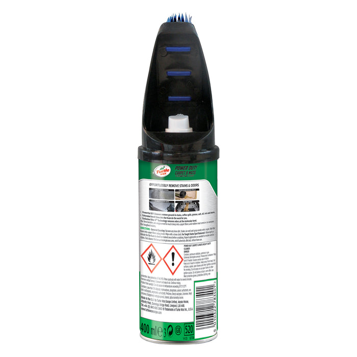 POWER OUT CAR INTERIOR CARPET & MATS HEAVY DUTY CLEANER 400 ML - Turtle Wax PK