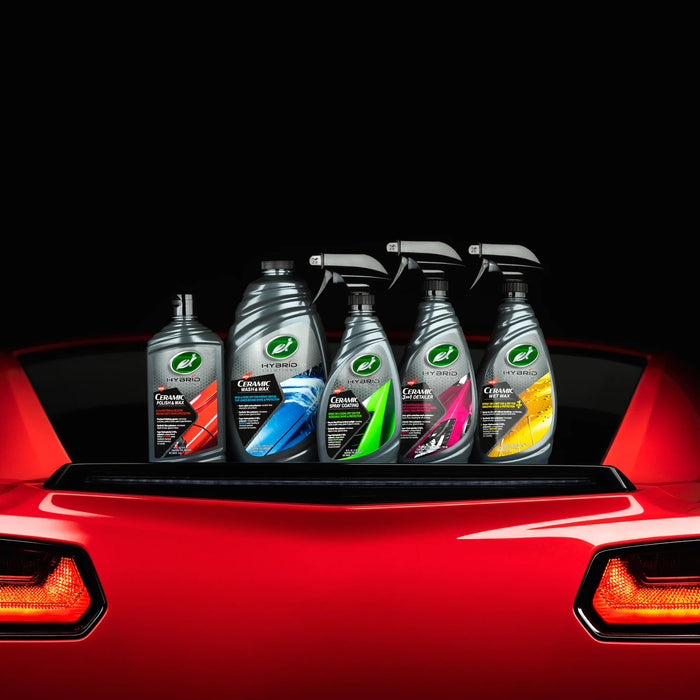 HYBRID SOLUTIONS ULTIMATE CAR CARE KIT: WASH & WAX, SPRAY COATING, DETAILER, WET WAX, AND FREE ODOR ELIMINATOR - Turtle Wax PK